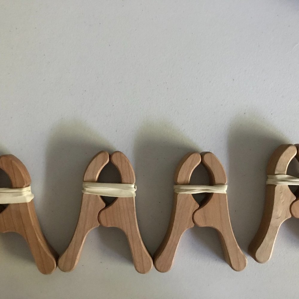 Sarah's Silks Wood Play Clips for Fairy Castles, Forts and Fine Motor Exercises